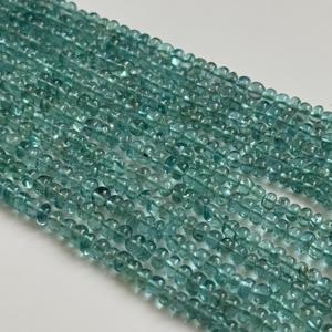 Cuentas redondas lisas de apatita azul verdosa natural, hilo de cuentas de apatita, cuentas sueltas de piedras preciosas para la fabricación de joyas, collar, pulsera - Product Image 5