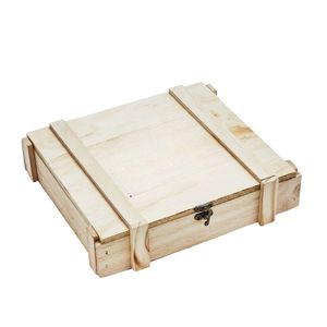 Ensemble de couverts argentés avec couteau et fourchette à steak, manches métalliques assortis, dans une boîte en bois brun clair, pour la mise en place sur la table à dîner - Product Image 3