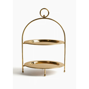 Wholesale <b>Cake</b> <b>Stand</b> Elegant 2 Tier Square Aluminum <b>Cake</b> <b>Stand</b> With Handle Decorative Metal For Dessert Display Platter On Sale - Product Image 6