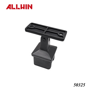 Modern Stainless Steel Handrail with <b>Adjustable</b> Square Saddle Bracket Matte Black for Hotel Application Balustrades & Handrails - Product Image 2