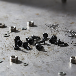 Vis autoperceuse SDS à tête cylindrique en acier au carbone revêtu noir PDC 11 avec rondelle, entraînement Phillips, filetage grossier, classe 4.8 et 6.8 (en pouces) - Product Image 1