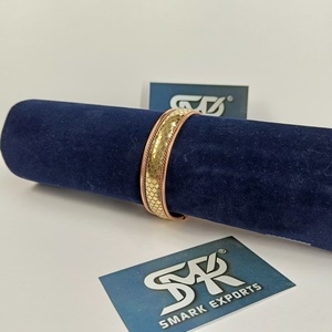 Classic <b>Metal</b> Craft Magnetic Copper Bangle Engraved Plain Cuff Adjustable Handmade Antique Polished Unisex <b>Bracelet</b> - Product Image 2