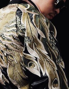 Luxury Smooth <b>Canvas</b> <b>Men</b> Sukajan Yokosuka Souvenir Autumn High Quality Reversible Quick Dry Front Customized Loose Fit <b>Jacket</b> - Product Image 5