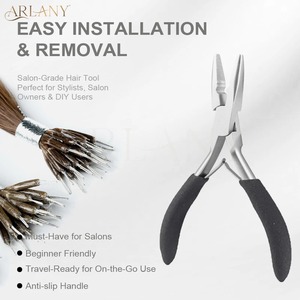 Hair Extension Pliers for <b>Micro</b> Beads Anti-Slip Microlink Pliers <b>Machine</b> Double Weft Remy Hair Pre-Bonded Tinsel Removal - Product Image 4