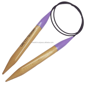 Tubo de plástico Jumbo Agujas de tejer circulares de madera 12mm Featherlight Peso - Product Image 3