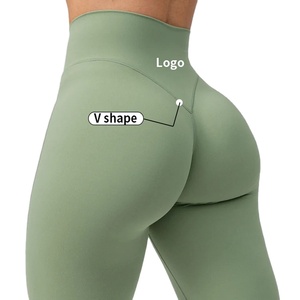 Custom Gym Yoga <b>Leggings</b> for Women Customized V Shapet Tight <b>Legging</b> High Waist <b>Butt</b> <b>Lift</b> Workout Running Yoga Pants <b>Leggings</b> - Product Image 1