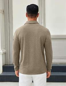 Camisas Polo de Manga Larga para Hombre, Camisetas Casuales con Botones, Camisas de Trabajo con Cuello - Product Image 3