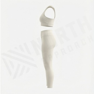 Ensemble de yoga pour femmes, 2 pièces, vêtements de fitness, soutien-gorge de sport, shorts, vêtements de sport pour la salle de sport, entraînement, exercice, antibactérien - Product Image 3