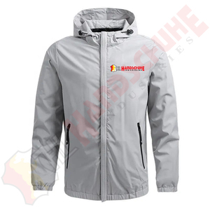 Chaquetas Softshell con Capucha y Cierre para Hombre, Color Gris Claro, Cortavientos, Ligeras, Impermeables, Deportivas, para Correr, Senderismo, Casuales y Elegantes - Product Image 6