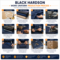 Tenue de Travail Homme Qualité Supérieure 240 GSM Coton Poly Twill Bleu Marine avec Panneau Réfléchissant Ensemble Cargo Logo Personnalisé Durable Industriel