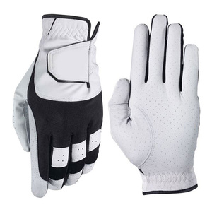 Gant de golf personnalisé en cuir véritable de haute qualité, respirant, léger, résistant aux intempéries, avec sangle de poignet réglable, pour hommes - Product Image 1