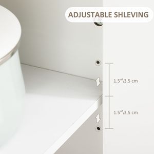 Carrello da Cucina Bianco Crema con Ruote, Tavolo Portatile con Cassetto, 2 Portasciugamani e Ripiano Regolabile - Product Image 2