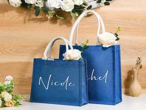 Sac à main en jute naturel biodégradable, sac de courses réutilisable, respectueux de l'environnement, pour les courses et le marché - Product Image 6