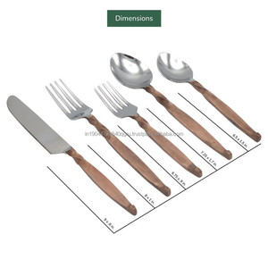 Ensemble élégant de 5 couverts rustiques réfléchissants forgés à la main - Product Image 2