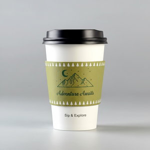 Funda de Papel Kraft para Vasos de Café, Ecológica, de Grado Alimenticio, Fabricada en Vietnam, Impresión Personalizada, Apta para Microondas, para Decoración de Cafeterías - Product Image 1