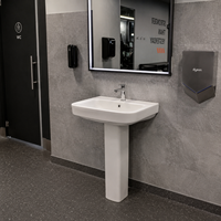 Osis Plus Évier sur pied carré simple blanc brillant moderne et écologique avec garantie de 5 ans pour les cafés