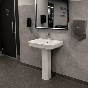 Lavabo sur pied carré moderne Osis Plus, écologique, avec garantie de 5 ans pour les cafés et restaurants - Product Image 2