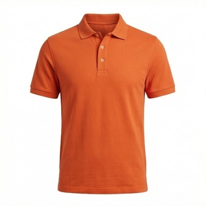 Chemise décontractée pour homme en piqué 100 % polyester bleu marine à manches courtes, respirante, infroissable, coupe classique, design tricoté uni - Product Image 1