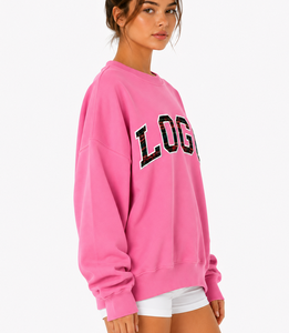 Sweat-shirt à col roulé oversize pour femme, fabriqué par le fabricant, écologique, 100% coton, manches courtes, décontracté, pull d'hiver - Product Image 3
