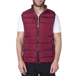 2024 Top Trending High Quality Plain Red Custom Stand Collar Vest Winter Padded Waterproof Polyester High Street Puffer <b>Jackets</b> - Product Image 4
