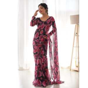 Lisa Misha Black Saree - Product Image 1