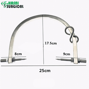 Pinzas de tracción craneal Gardner Wells con marco en forma de U, diámetro de pin craneal ajustable, instrumento quirúrgico ortopédico - Product Image 5
