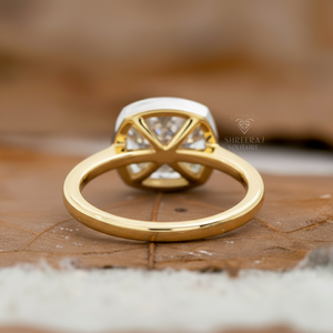 Nuevo Diseño IGI, Anillo de Diamante Cultivado en Laboratorio de Corte Cojín de 1.5 ct, Oro Amarillo Sólido de 18K, 14K, 10K, Joyería de Moda, Anillo Hecho a Mano - Product Image 3
