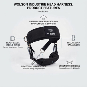 Arnés de Cabeza Ajustable Premium para Entrenamiento de Fuerza del Cuello, Acolchado Cómodo, Costuras Reforzadas, Material de Neopreno, Gancho - Product Image 5