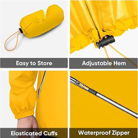 Coupe-vent intégré pour homme, ultra-léger, pliable, en toile enduite, respirant, écologique, imperméable, pour situations d'urgence