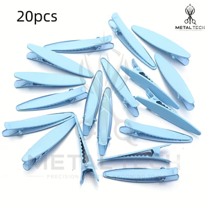 Lot de pinces à cheveux ovales en métal lisse de haute qualité pour salon professionnel, barrettes de séparation type bec de canard - Product Image 6