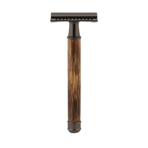 Classic Wooden Handle Safety Razor Stainless Steel Double Edge Wet Shaving <b>Tool</b> with Custom Logo - Product Image 1