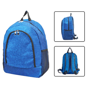 Sac à dos en polyester noir pailleté avec broderie, poche avant zippée, LOGO personnalisé, nom du coach, pour adolescents, cheerleaders, équipes de danse - Product Image 6