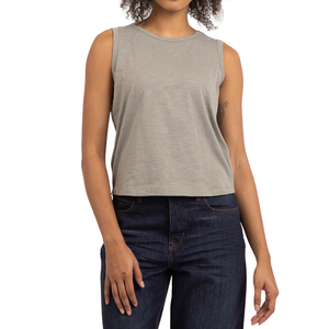 Débardeur court asymétrique sans manches en maille pour femme, coupe décontractée ample, en mélange de coton, respirant, anti-boulochage, idéal pour l'été - Product Image 1