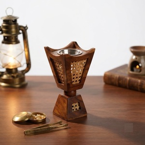 Modern Luxury Gold Foil Resin Incense Burner Geometric Arabic Mubkhar Wholesale Custom Logo <b>Oud</b> <b>Bakhoor</b> Censer Holder For Sale - Product Image 4