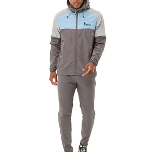 <b>Men</b>’s Nylon Tracksuit Set <b>Lightweight</b> Waterproof Windbreaker <b>Jacket</b> and Jogger Pants Breathable Outdoor Sportswear - Product Image 1