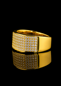 Anillo de Boda de Oro de 14K de Primera Calidad con Diamantes Pavé para Hombre, Anillo de Compromiso de Lujo con Diamantes Cultivados en Laboratorio, Regalo de Aniversario - Product Image 4