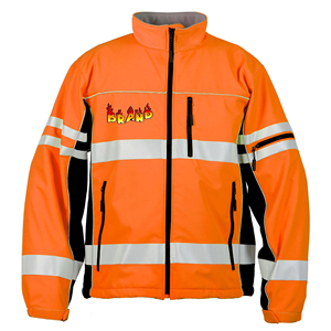 เสื้อแจ็คเก็ตทำงานฤดูหนาวแบบสะท้อนแสง Hi Vis พร้อมแถบสะท้อนแสง เสื้อแจ็คเก็ตทำงานแบบมีซิปสั่งทำพิเศษสำหรับผู้ชาย เสื้อแจ็คเก็ตนิรภัยสำหรับงานก่อสร้าง - Product Image 6