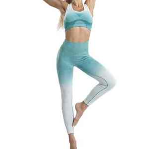 ชุดโยคะคุณภาพสูงสำหรับผู้หญิง สวมใส่สบาย ระบายอากาศได้ดี ยืดหยุ่นขั้นสูง ชุดโยคะสำหรับออกกำลังกาย ผลิตตามแบบ OEM สำหรับผู้หญิง - Product Image 1