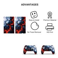 Autocollants de protection en vinyle pour console et manette Playstation 5 PS5 Slim Disc, résistants aux rayures et couvrant entièrement la console