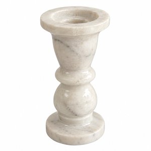 Porte-bougie sphérique en marbre blanc empilé, support sculptural pour bougies, porte-bougie décoratif en marbre, décoration en pierre, porte-bougie de table - Product Image 4