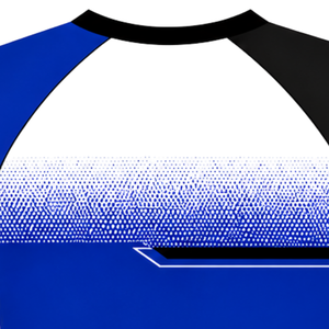 Camiseta Deportiva Raglán Azul Rey y Negra de Manga Corta con Cuello Redondo, Transpirable, para Entrenamiento Atlético, Uniforme de Equipo, Jersey de Alto Rendimiento - Product Image 6