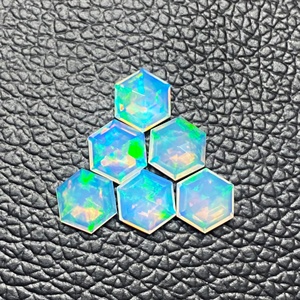 Piedras preciosas hexagonales facetadas de ópalo etíope Natural de 5mm, piedras preciosas sueltas reales de ópalo de fuego de alta calidad certificadas, proveedor mayorista - Product Image 2