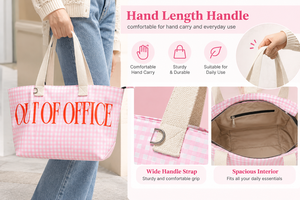 For Reusable Tote <b>Bag</b> Canvas Shopping <b>Bag</b> with Zipper Shoulder Handle for Daily Grocery Travel Gym - Product Image 2
