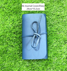 Protège-cahier A6 en cuir de vachette Grand Blue, artisanal, en cuir tanné, couverture de carnet, papeterie de direction, organiseurs de voyage - Product Image 2