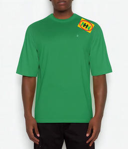 Camiseta de Hombre 100% Algodón, Tejida, Corta, Informal, Lisa, Personalizable con Estampado, Negra, Venta al Por Mayor - Product Image 3