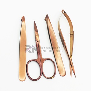 Pince à épiler légère à pointe inclinée en acier inoxydable or rose, personnalisable, pour sourcils et cils, idéale pour la beauté – Meilleures ventes - Product Image 3