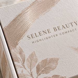 กล่องบรรจุภัณฑ์ไปรษณีย์ลูกฟูกพิมพ์ลายแบบกำหนดเองสำหรับ SELENE Highlighter Compact - Product Image 3
