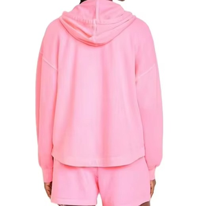 Traje Corto Informal con Capucha para Mujer, 100% Algodón, Forro Polar Transpirable, Personalizado, Térmico, para Invierno - Product Image 2