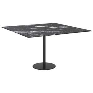 Tablero de Mesa Negro con Diseño de Mármol Blanco, Vidrio Templado, Mesas de Comedor Elegantes - Product Image 4