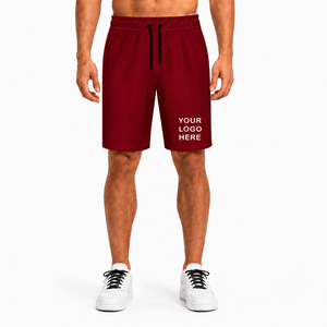 Pantalones Cortos Deportivos Rojos Personalizados para Hombre, de Secado Rápido, con Cordón en la Cintura, Impresión de Logotipo por Transferencia de Calor, Suministro al por Mayor OEM, Fabricante de Artículos Deportivos - Product Image 5